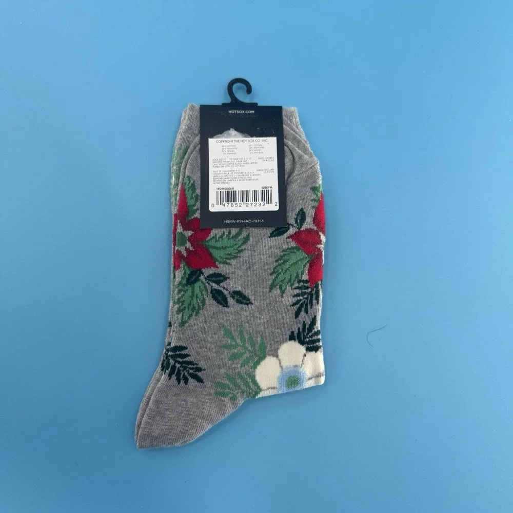 Hot Sox Women's Floral  Crew Socks Women's 9-11
